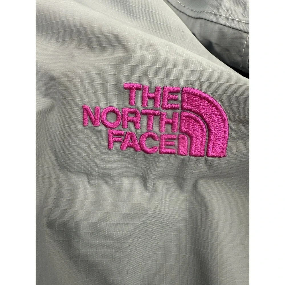 The North Face HyVent Windbreaker‎ Rain Jacket Woman's S Hooded Shell Gray/Pink